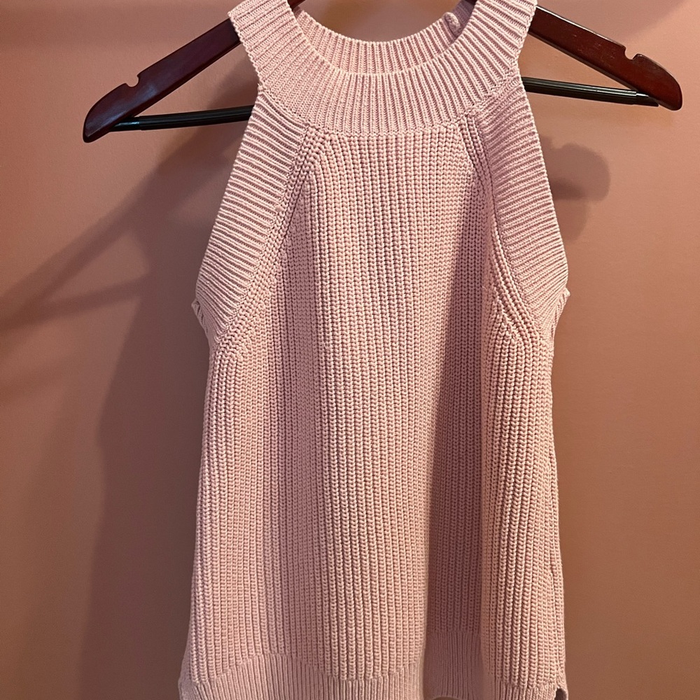 Pink tank top sweater